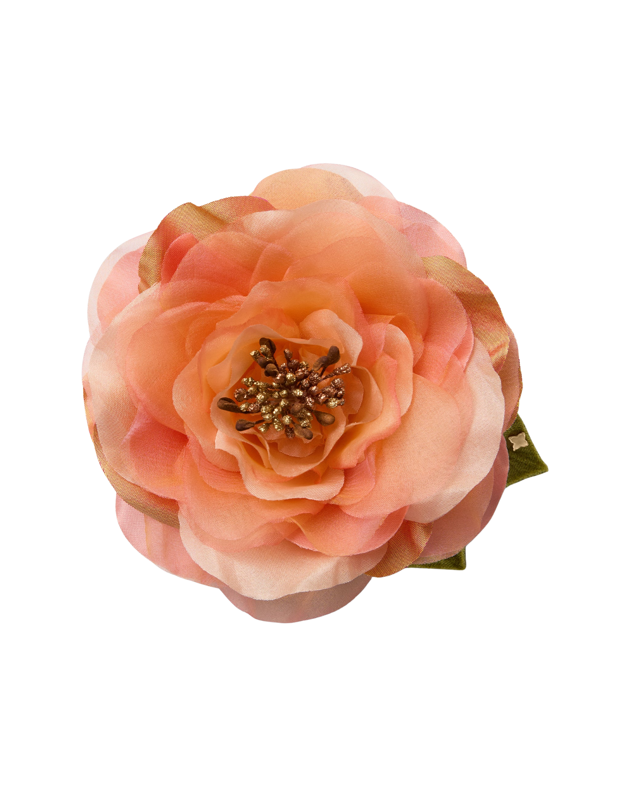 ACCESSORIES Peach Open Rose Pin Helena Simon