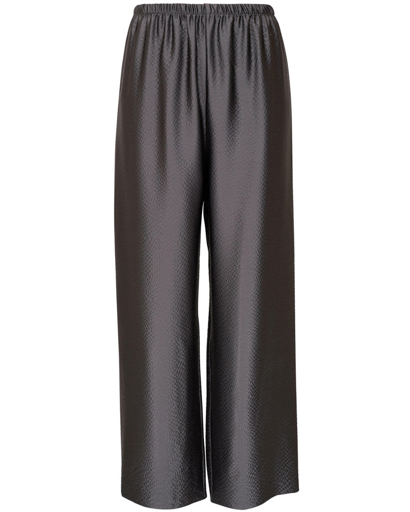 PANTS/SHORTS Hammered Silk Pull On Pant in Charcoal PETER COHEN