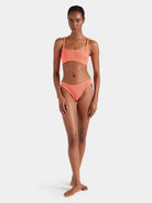 LINGERIE/PJ/SWIM Phoebe Underband Bikini in Metallic Coral Hunza G