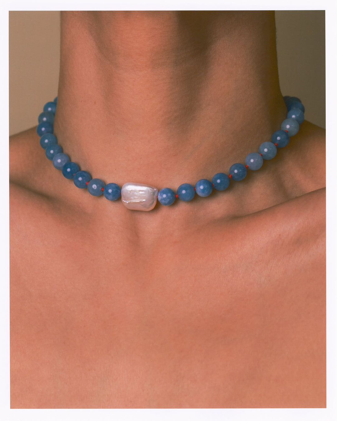 FASHION JEWELRY San Sebastian Pearl Necklace in Blue Luv Aj