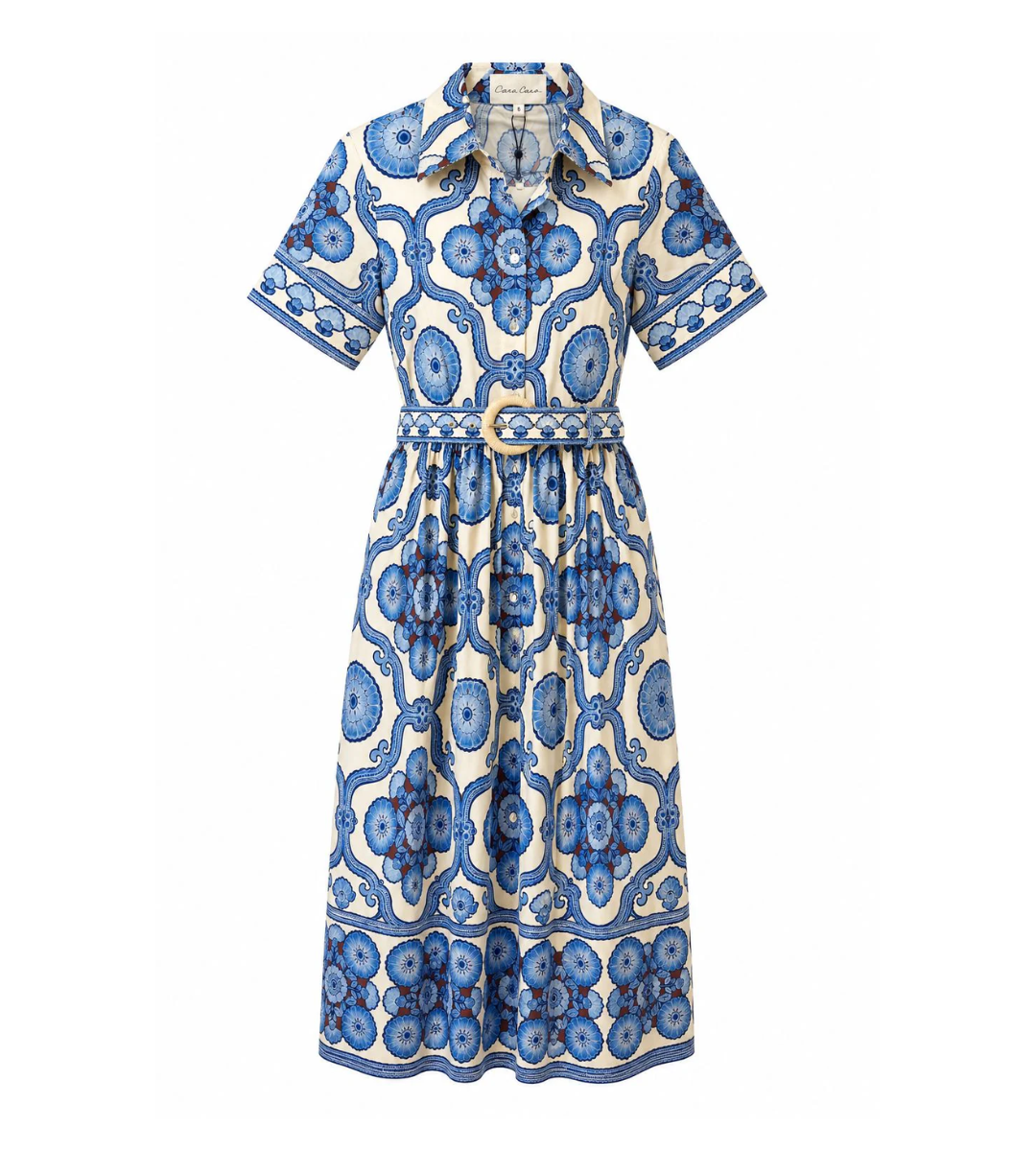 DRESSES/JUMPSUITS Malena Dress in Mod Floral Blue Cara Cara