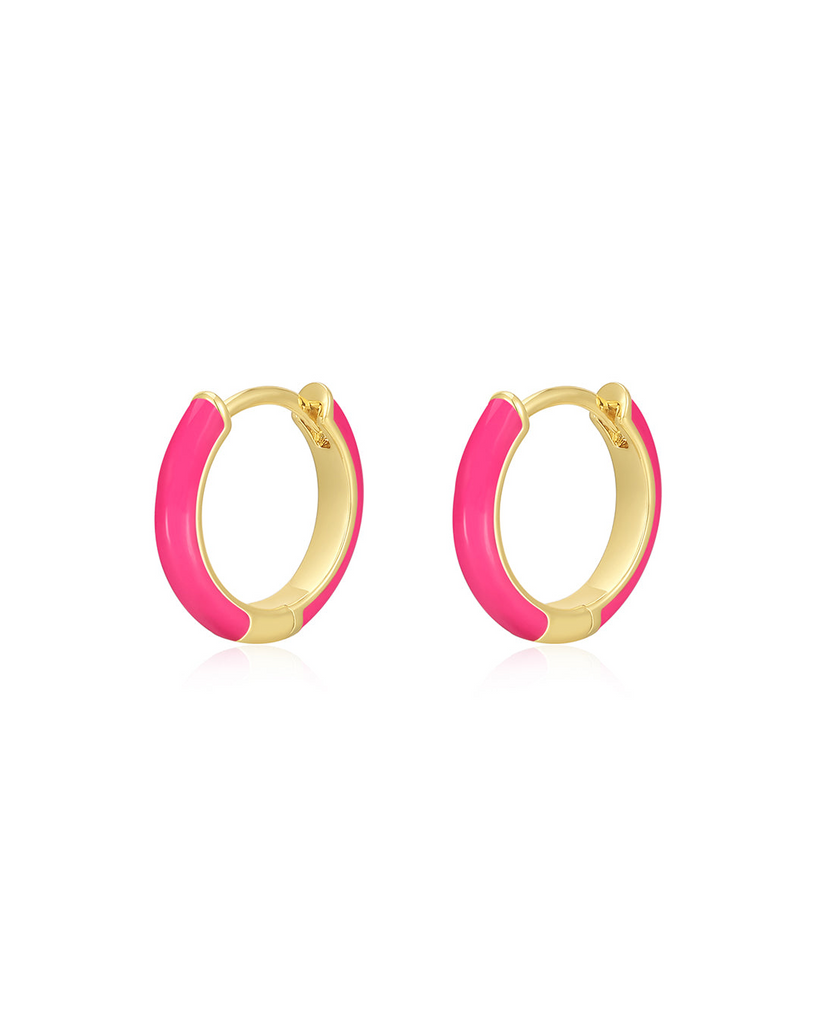 Earrings Luv Aj Plain Amalfi Neon Huggies Luv Aj
