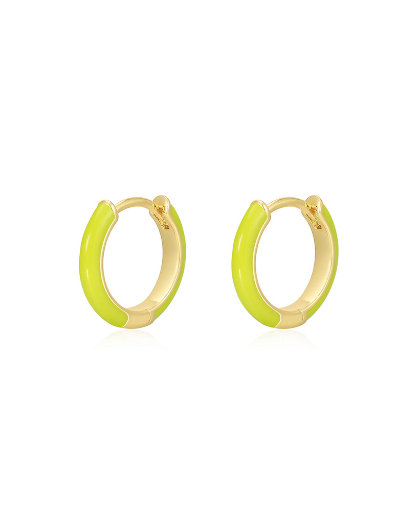 Earrings Luv Aj Plain Amalfi Neon Huggies Luv Aj