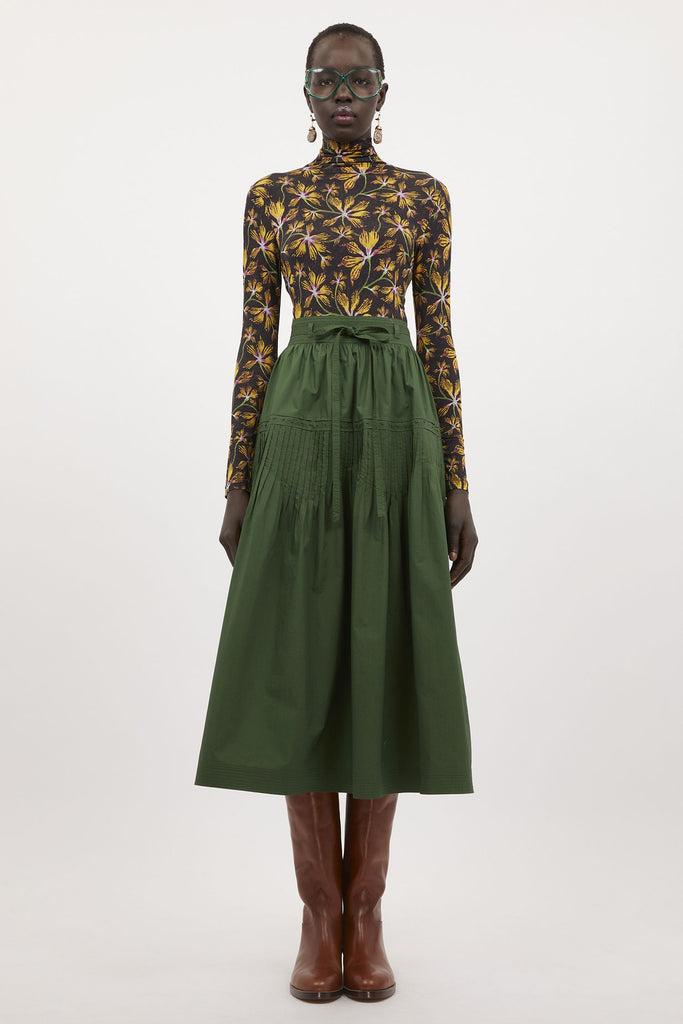 Skirts Ulla Johnson Blythe Skirt in Juniper Ulla Johnson
