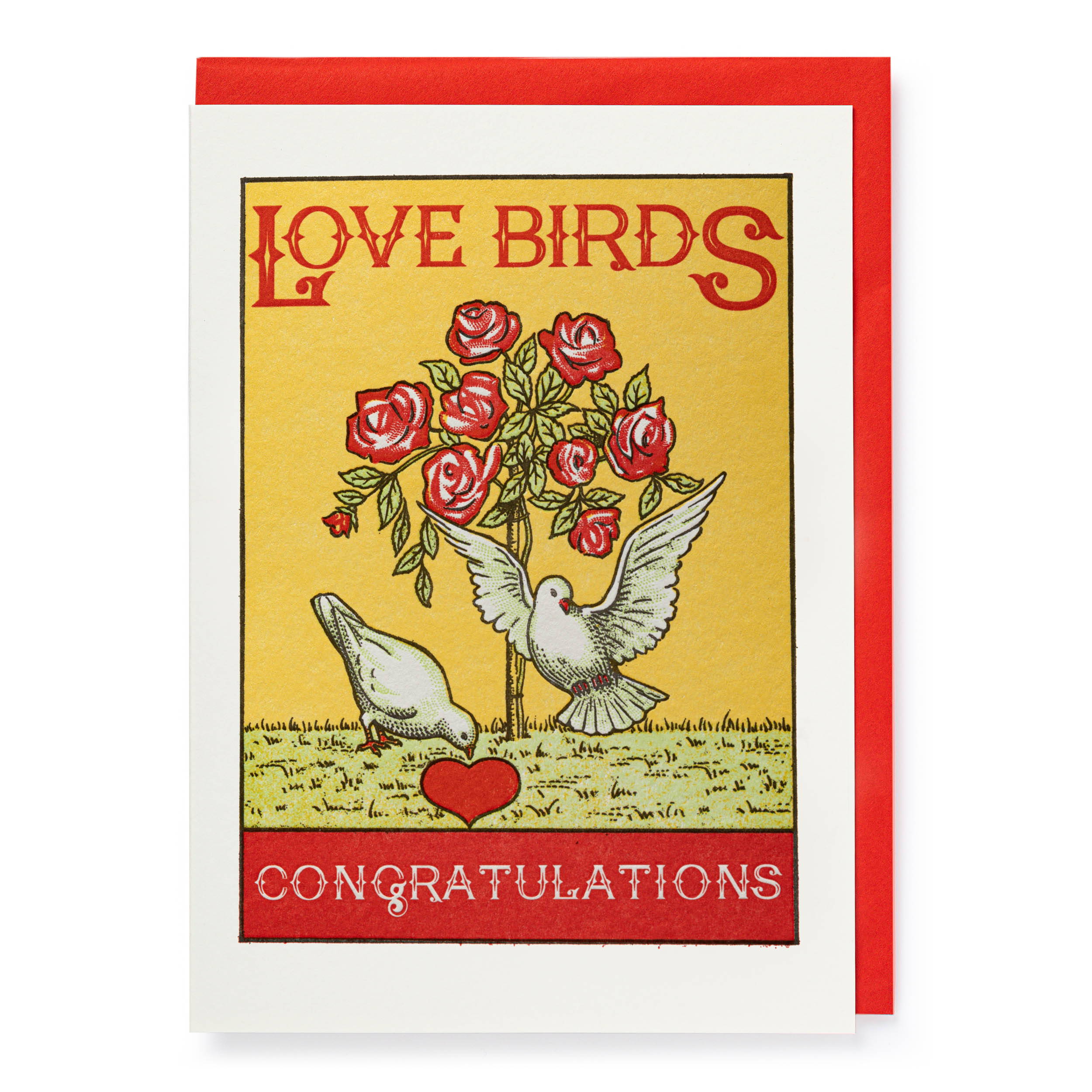 BOOKS/STATIONERY LOVE BIRDS - GREETING CARD Archivist Gallery