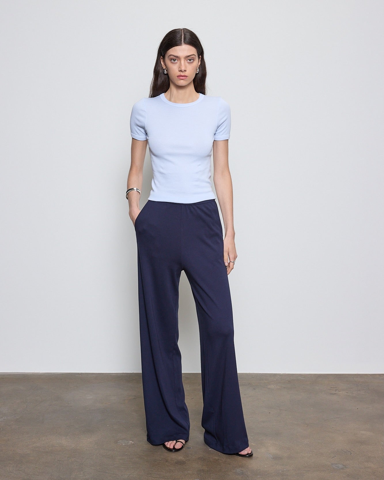 PANTS/SHORTS Soft Cotton Everywhere Pant in Dark Navy Enza Costa