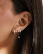 JEWELRY TS - 14K DIAMOND LEILA HUGGIE EARRINGS EF Collection