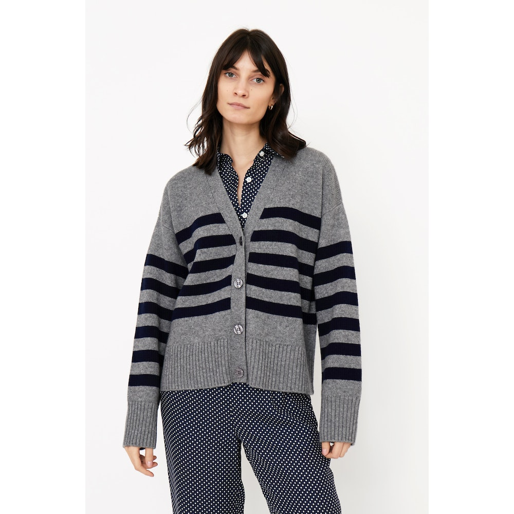 Sweaters Kule Raffa Cardigan in Grey and Navy Kule