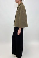 COATS/JACKET Cape Jacket in Dark Moss Odeeh