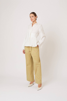 BLOUSES/SHIRTS/TOPS Boogie Woogie Bugle Boy Top in White Rosie Assoulin