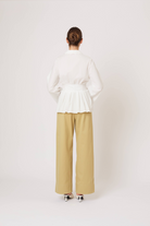 BLOUSES/SHIRTS/TOPS Boogie Woogie Bugle Boy Top in White Rosie Assoulin
