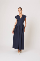 DRESSES/JUMPSUITS In Full Bloom Dress in Navy Rosie Assoulin