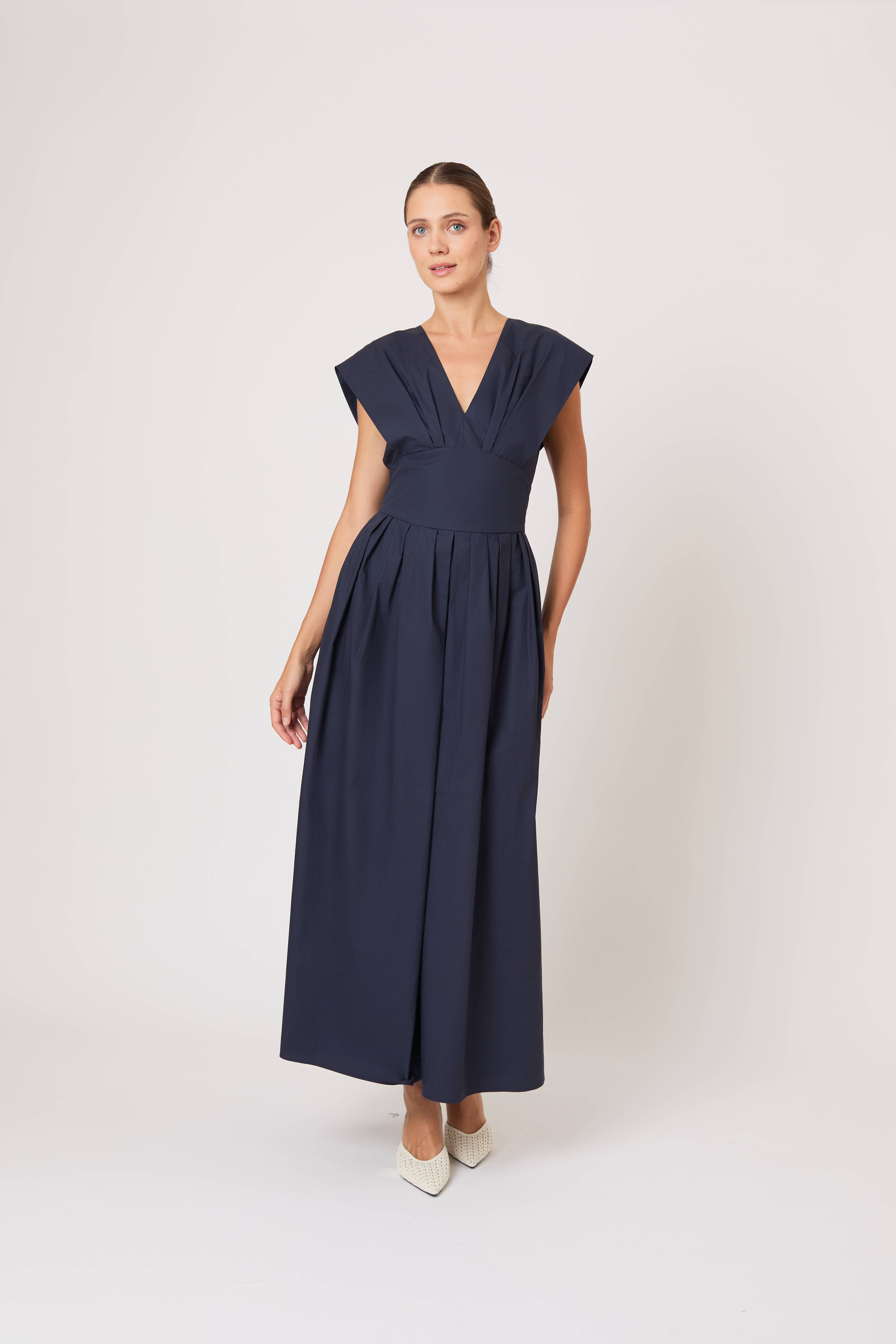 DRESSES/JUMPSUITS In Full Bloom Dress in Navy Rosie Assoulin