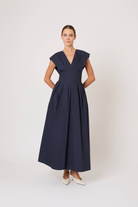 DRESSES/JUMPSUITS In Full Bloom Dress in Navy Rosie Assoulin