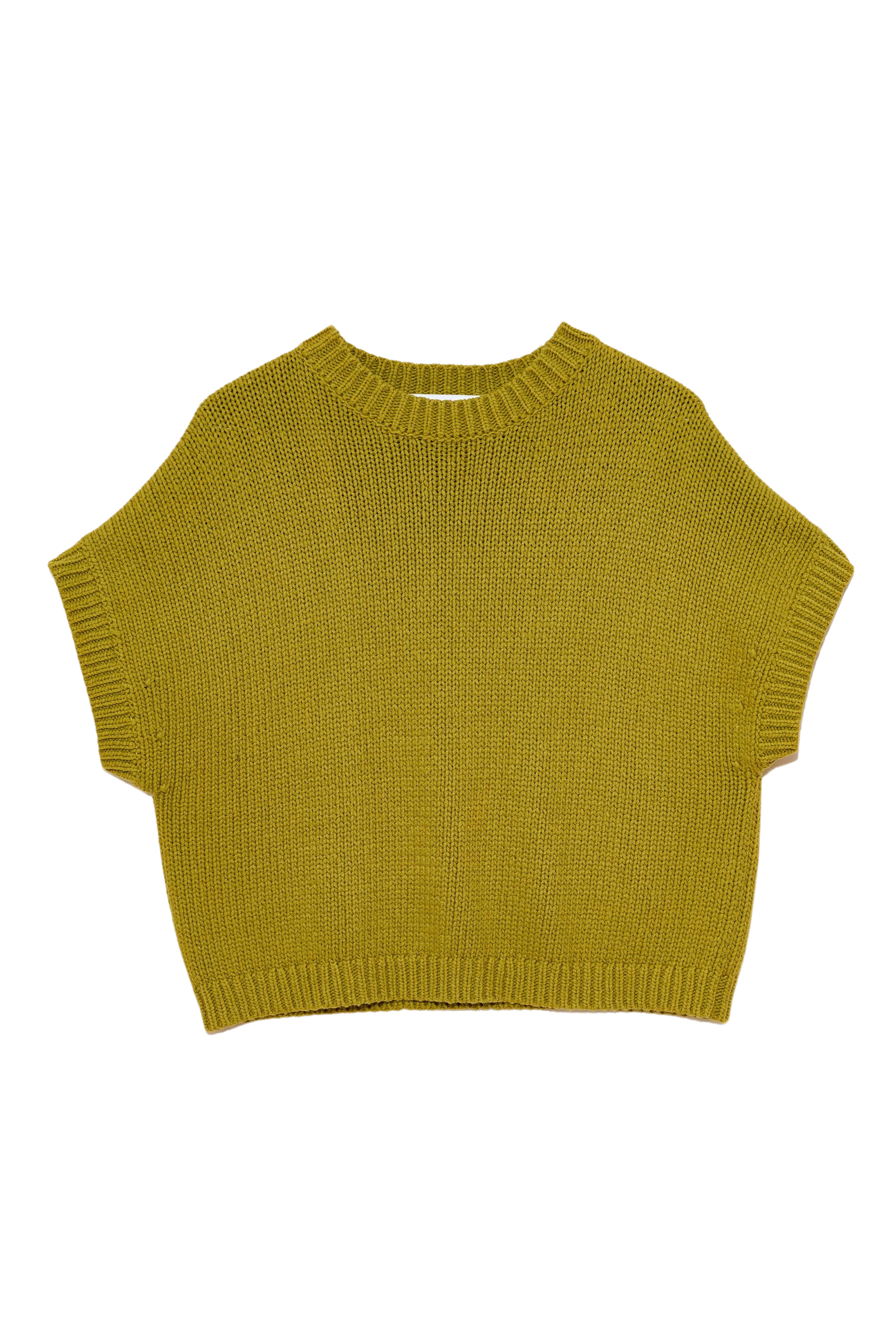 SWEATERS BOXY GILET IN GREEN Organic by John Patrick