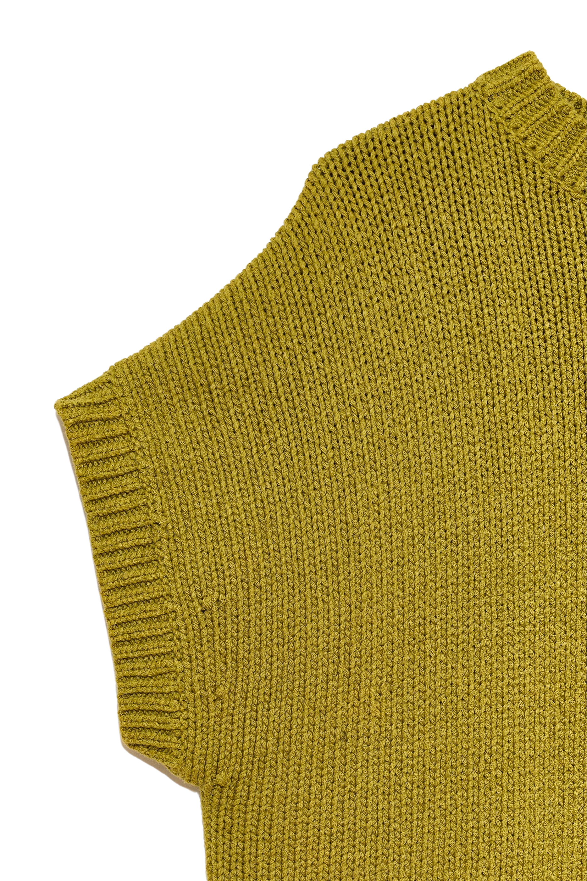 SWEATERS BOXY GILET IN GREEN Organic by John Patrick