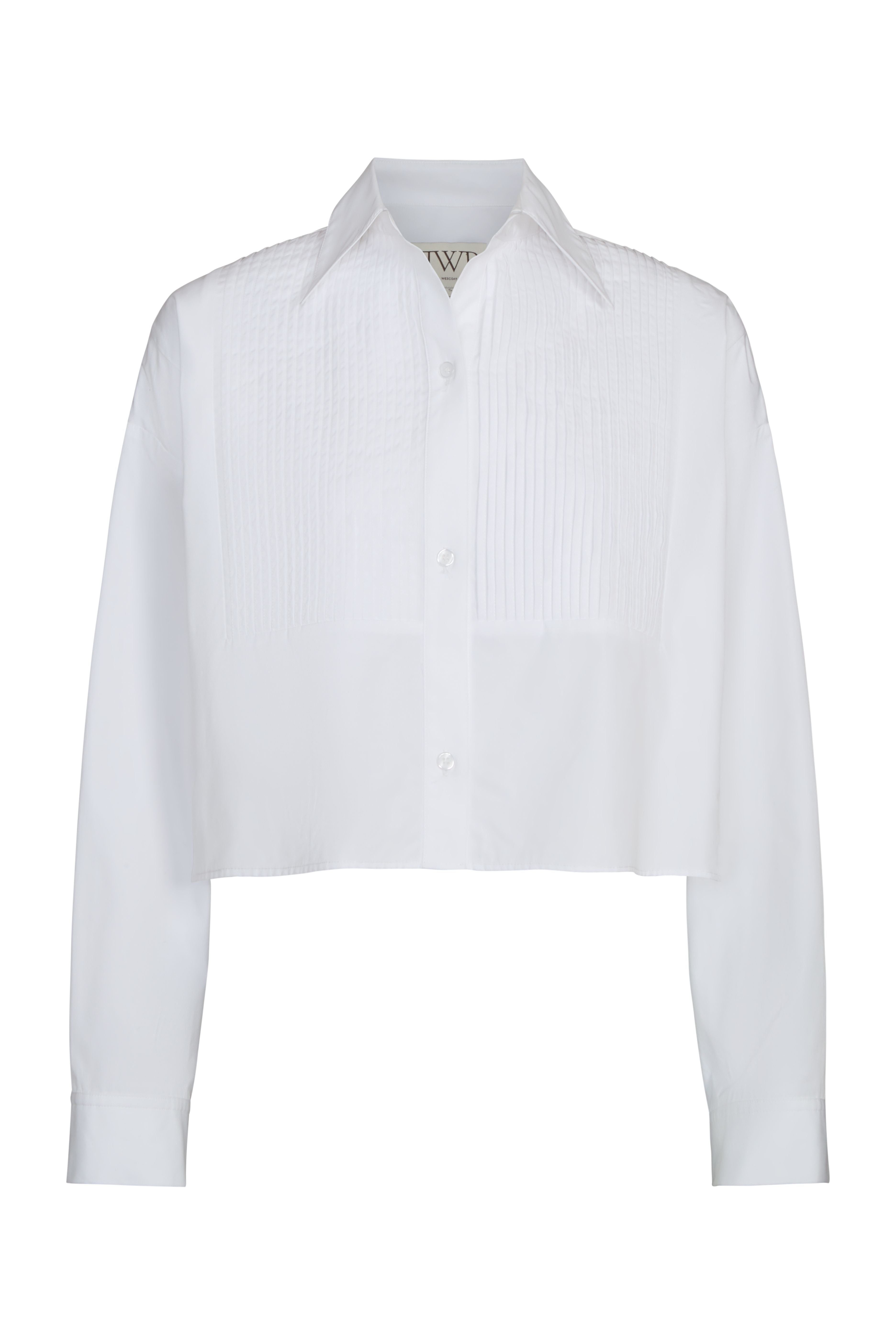 BLOUSES/SHIRTS/TOPS Soon To Be Ex Bib Shirt in White TWP