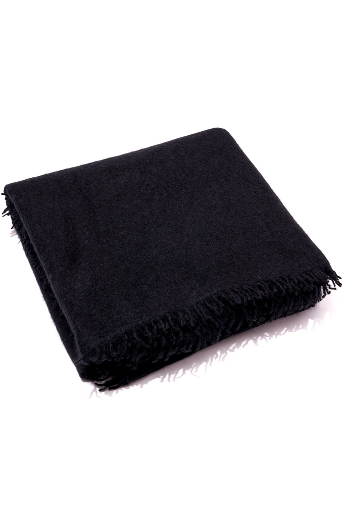 Scarves Organic by John Patrick Felted Cashmere Stole in Black Organic by John Patrick