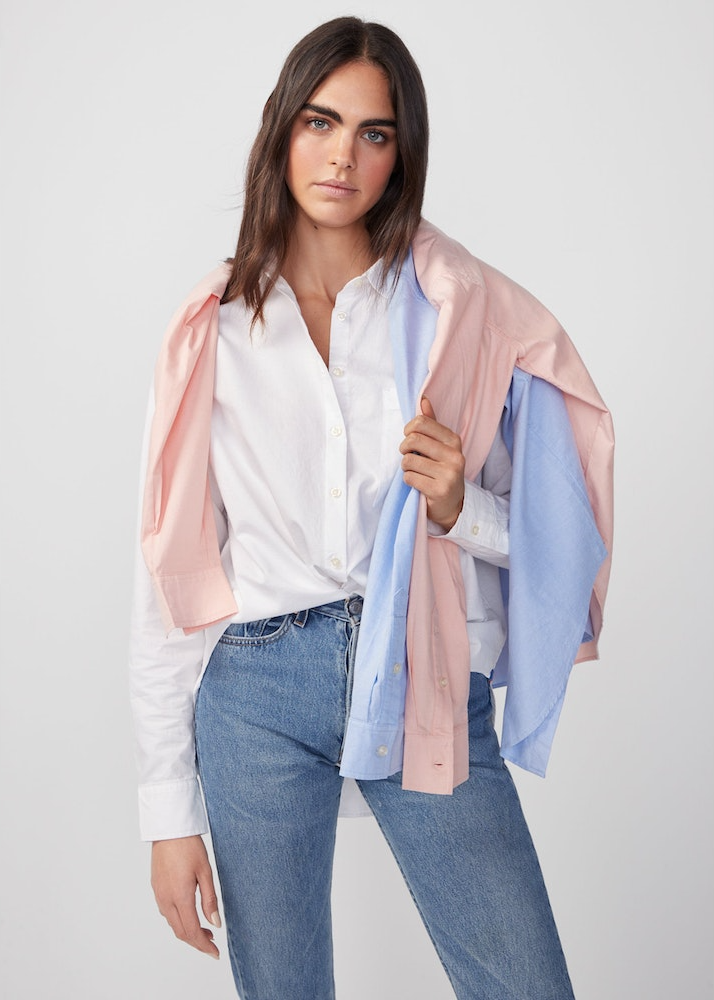 Tops Kule Quinn Oxford Shirt in White Kule