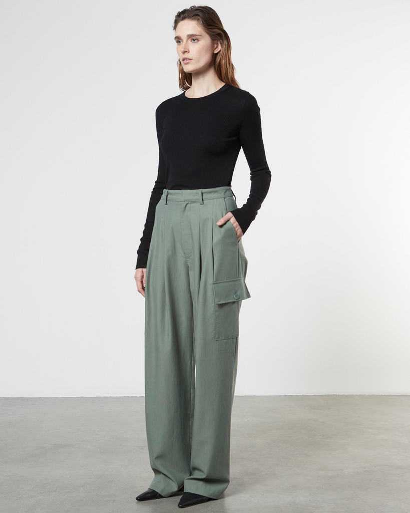 Tops Enza Costa Silk Knit Sweater in Black Enza Costa