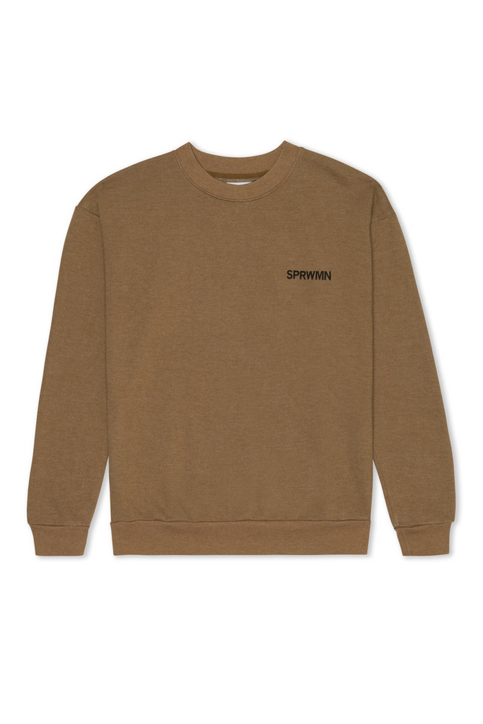 Tops SPRWMN Tiny Logo Sweatshirt in Camel Sprwmn