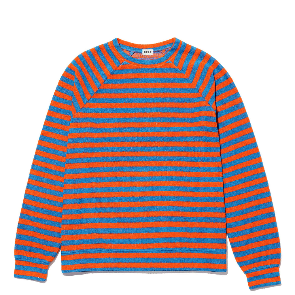 LOUNGE Terry Franny Sweatshirt in Blue and Poppy Stripe Kule