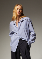 BLOUSES/SHIRTS/TOPS Mara Button Up in Blue Stripes SPRWMN