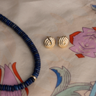 JEWELRY Gold Swirl Stud Earrings in Yellow Gold EF Collection