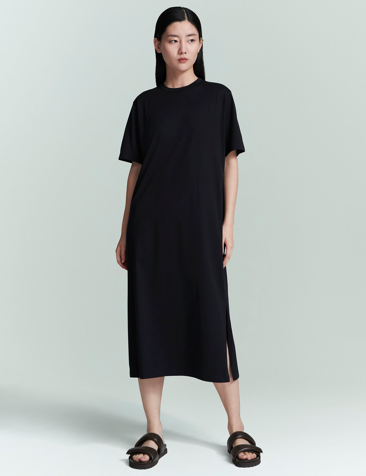 DRESSES/JUMPSUITS Jersey T-Shirt Dress in Black Handvaerk