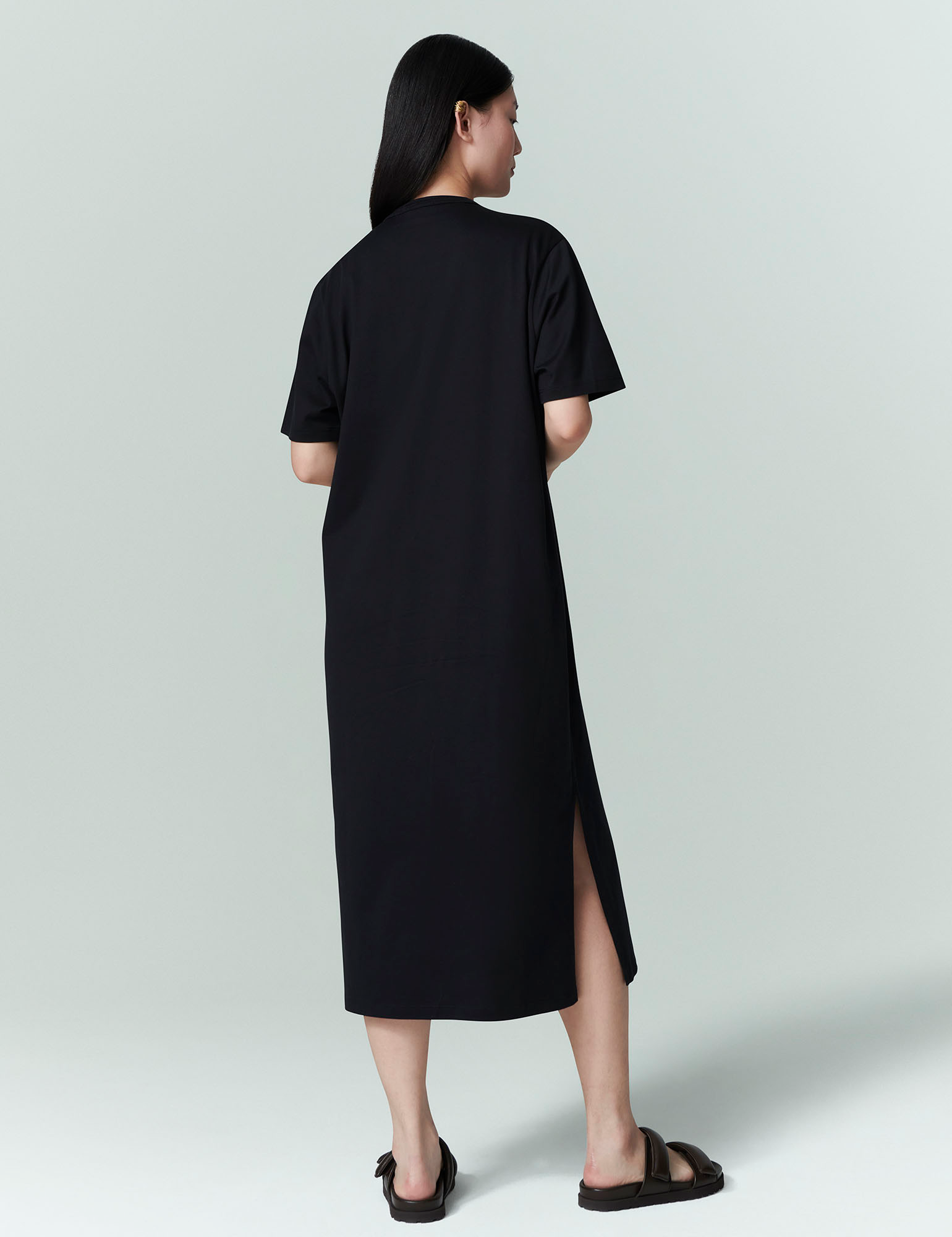 DRESSES/JUMPSUITS Jersey T-Shirt Dress in Black Handvaerk