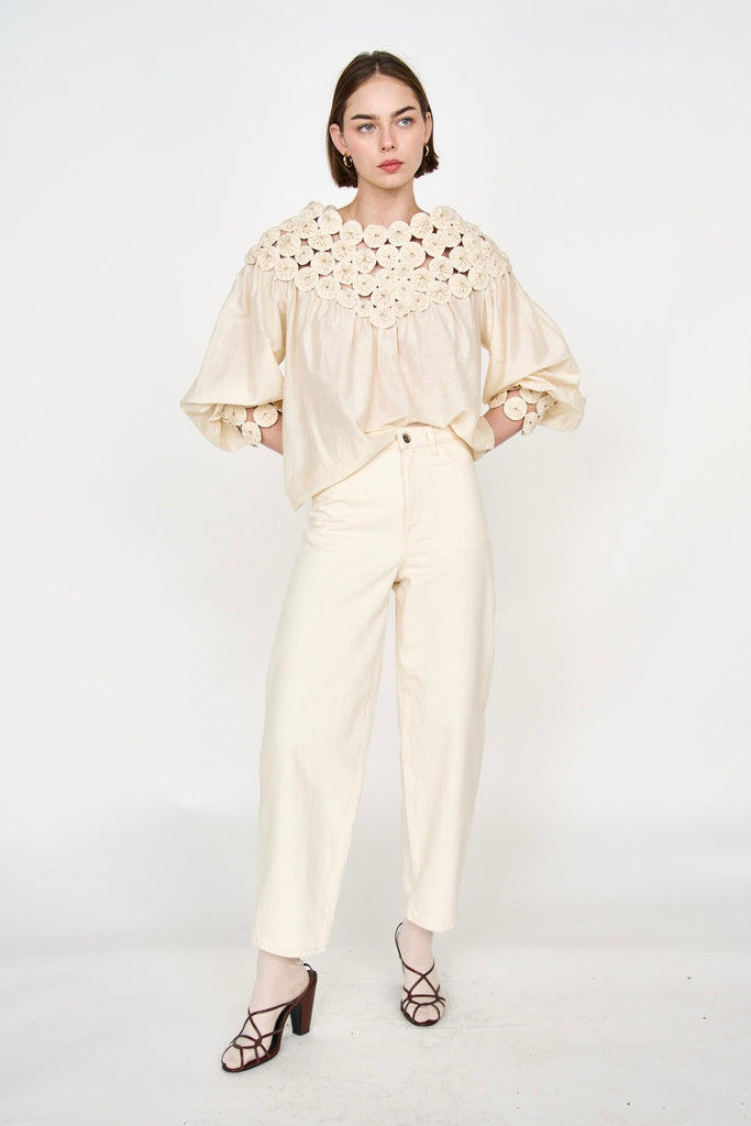 Tops Mirth Rosenberg Blouse in Cream Mirth