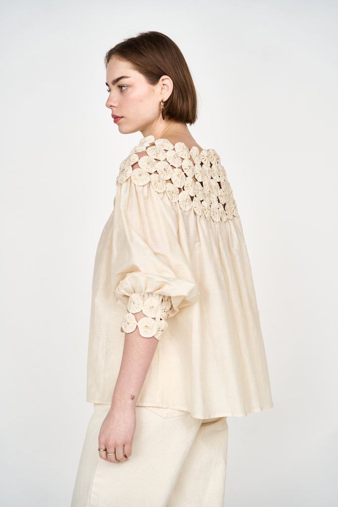 Tops Mirth Rosenberg Blouse in Cream Mirth
