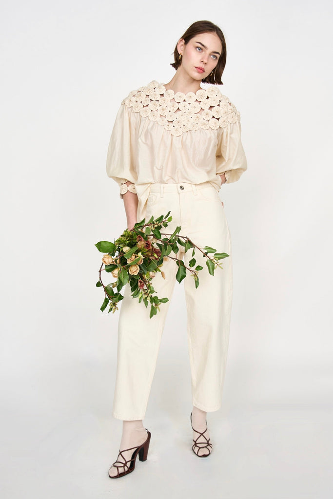 Tops Mirth Rosenberg Blouse in Cream Mirth