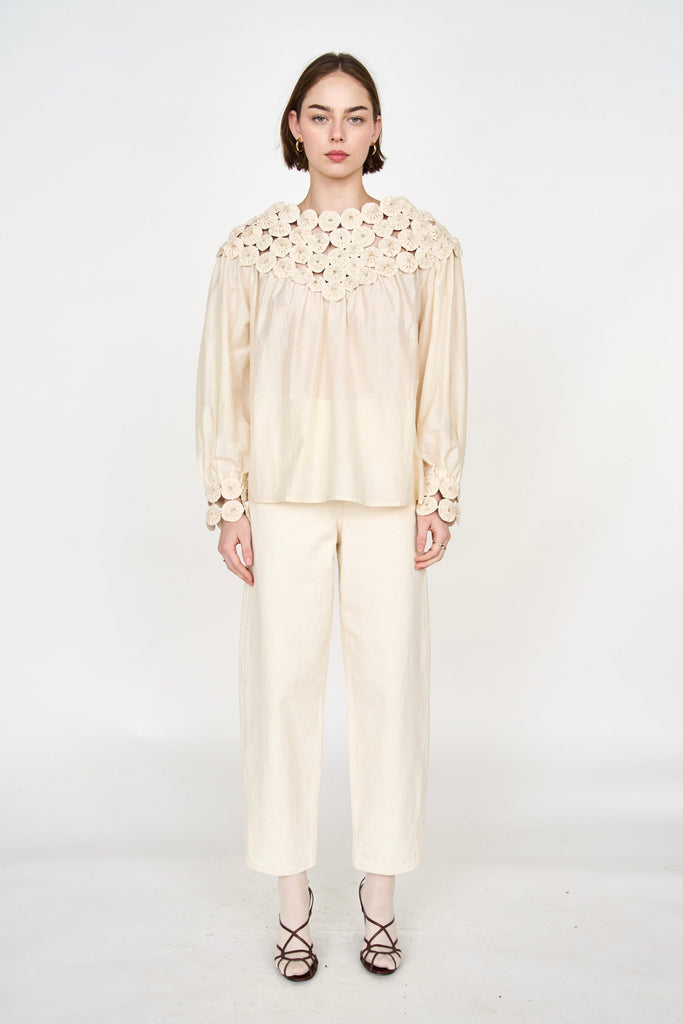 Tops Mirth Rosenberg Blouse in Cream Mirth