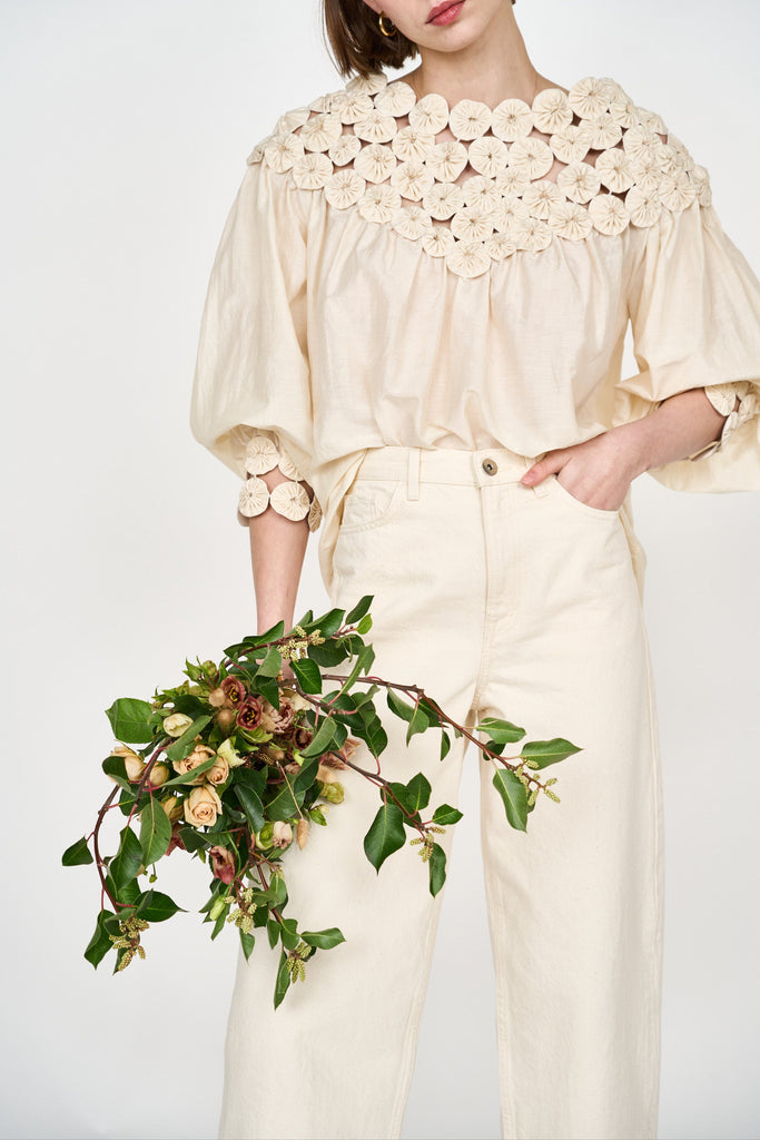 Tops Mirth Rosenberg Blouse in Cream Mirth