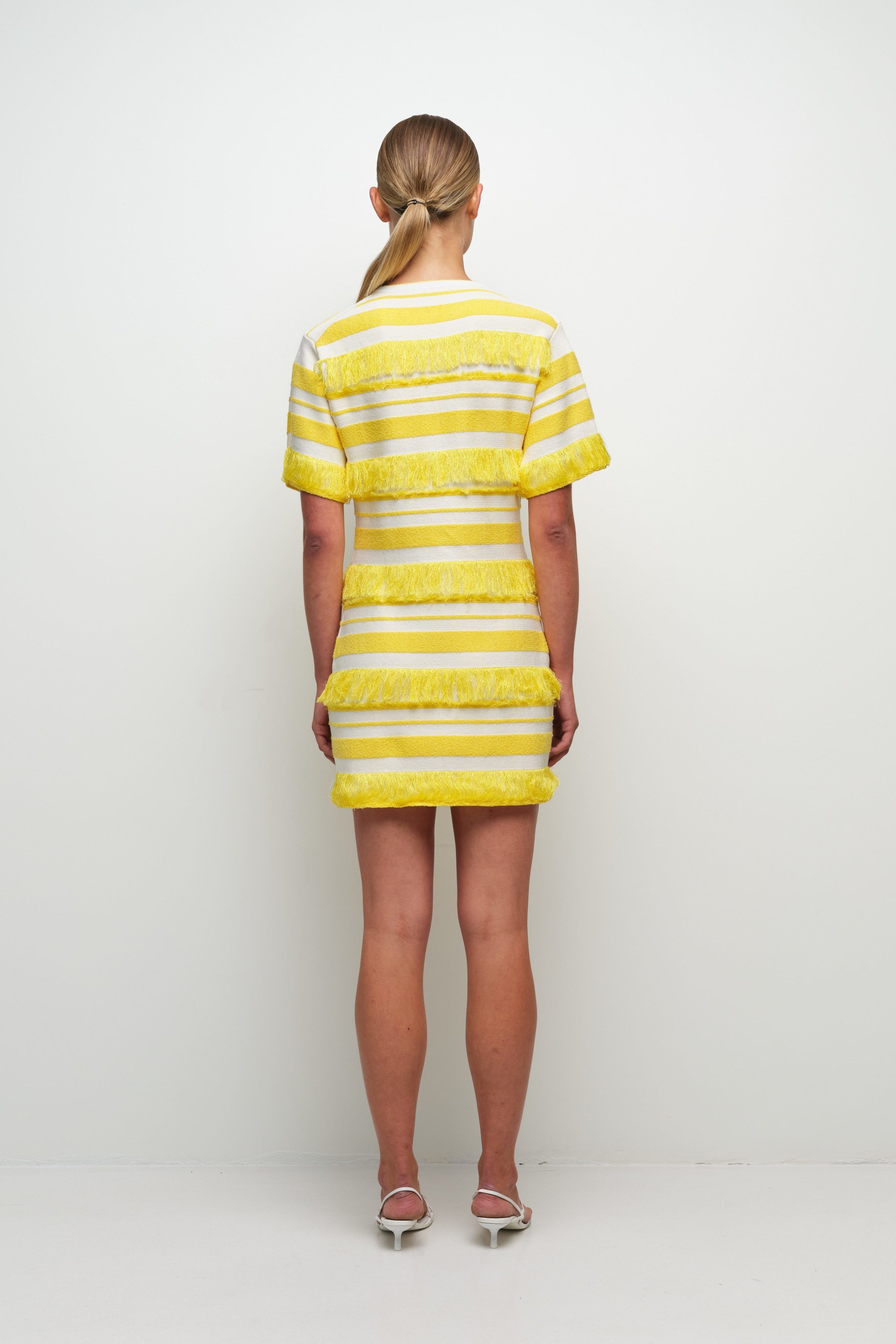 DRESSES/JUMPSUITS Torrance Mini Dress in Solar Stripe Simkhai