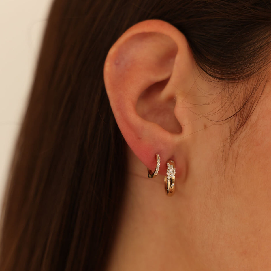 JEWELRY DRD Mini Huggies in Yellow Gold Dana Rebecca