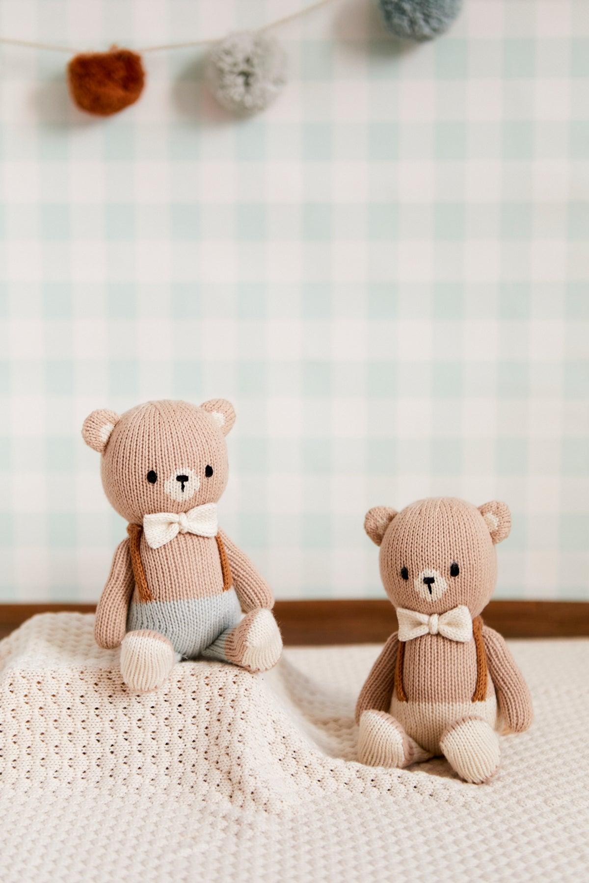 CHILDREN'S ACCESSORIES Baby Bear with Bow Tie in Light Blue Tun Tun
