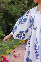 DRESSES/JUMPSUITS Taj Maxi Dress in Indigo Flower Maison Marigold
