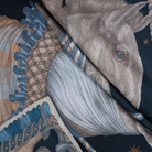 ACCESSORIES Celestial Steed Silk Scarf in Mercury & Moonstone Sabina Savage