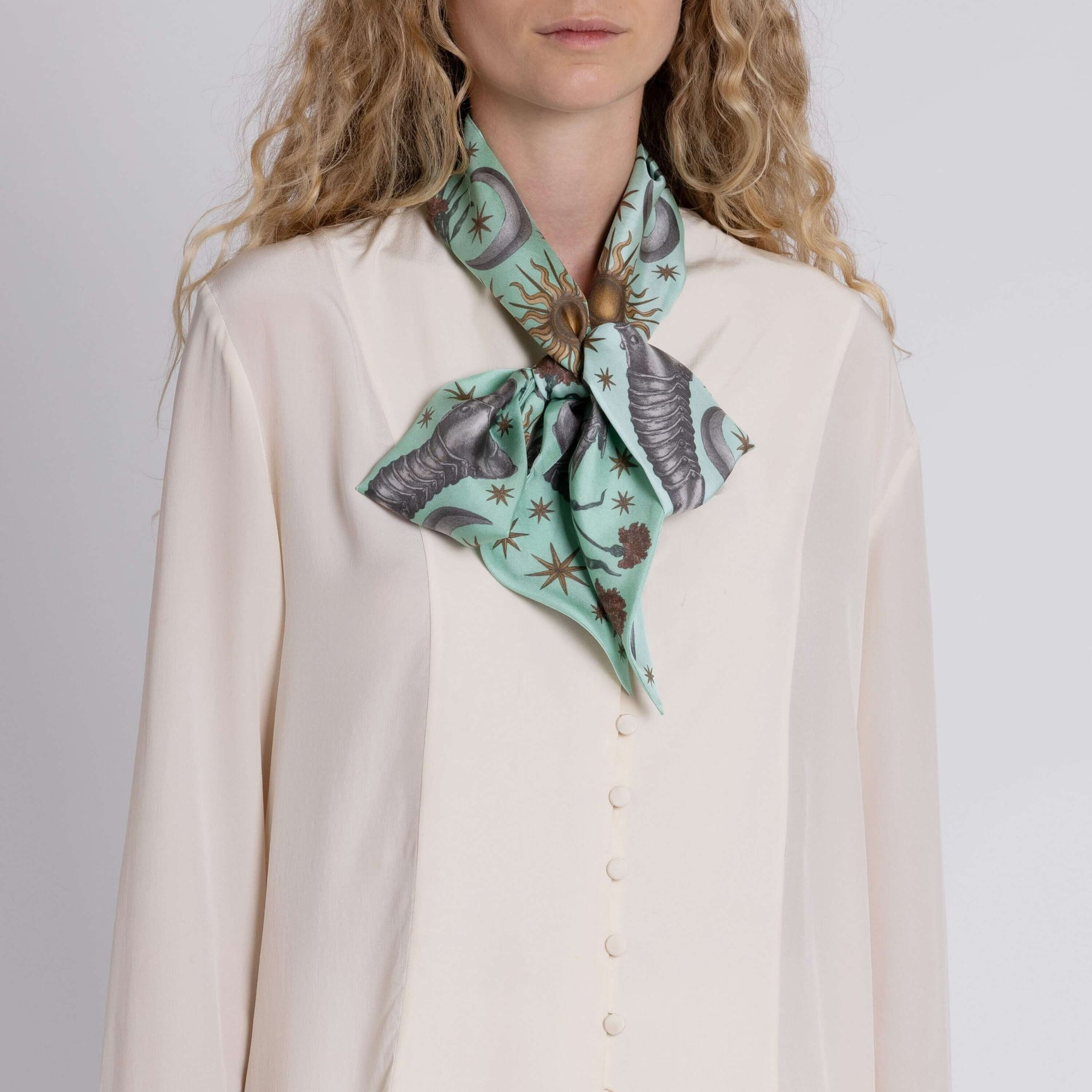 ACCESSORIES Celestial Steed Ribbon in Celadon & Salt Sabina Savage