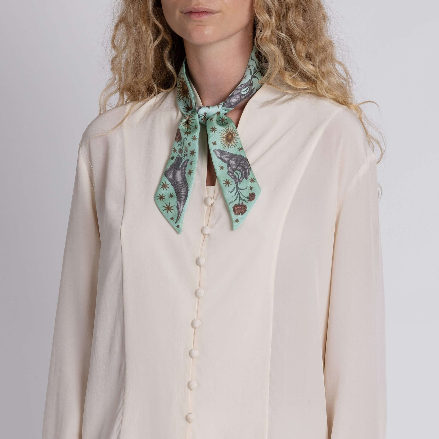 ACCESSORIES Celestial Steed Ribbon in Celadon & Salt Sabina Savage