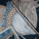 ACCESSORIES Celestial Steed Wool/Silk Scarf in Mercury & Moonstone Sabina Savage