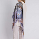 ACCESSORIES Glass Swan Wool/Silk Scarf in Iris & Opal Sabina Savage