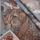 ACCESSORIES Medici Cheetah Silk Scarf in Musk & Maraschino Sabina Savage
