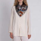 ACCESSORIES Medici Cheetah Silk Scarf in Musk & Maraschino Sabina Savage