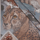 ACCESSORIES Medici Cheetah Wool/Silk Scarf in Musk & Maraschino Sabina Savage