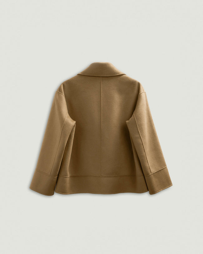 SWEATERS The Viki Short Coat in Camel Nonchi