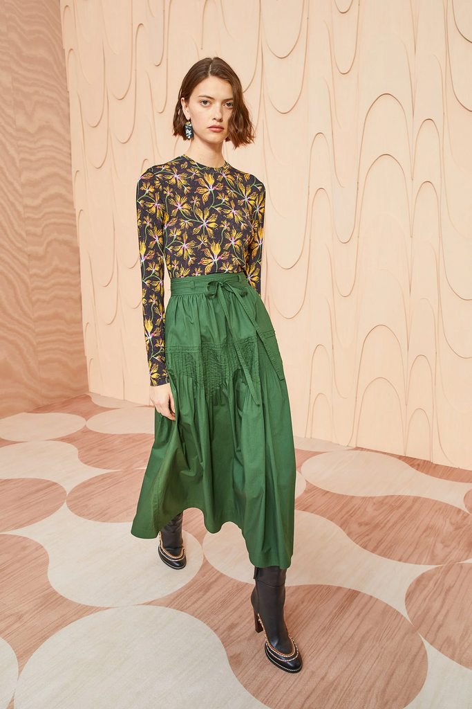 Skirts Ulla Johnson Blythe Skirt in Juniper Ulla Johnson