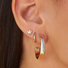 JEWELRY TS - 14K SINGLE MINI HUMMINGBIRD STUD EARRING WITH DIAMOND EYE EF Collection